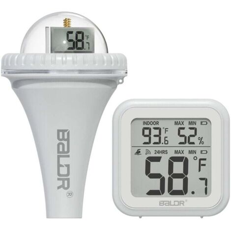 Termometro per piscina wireless, registrazione dati ad alta precisione, termometro digitale impermeabile per acqua, misuratore di temperatura galleggiante per piscine interne ed esterne.