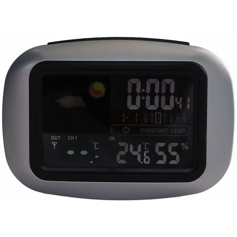 Stazione meteorologica Temperatura Umidità Barometro Sensore AUG-8639 Ampio  display LCD Orologio digitale wireless Manta