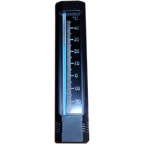 Termómetro Pluvia 101805 PVC 140x30 mm Negro 34005