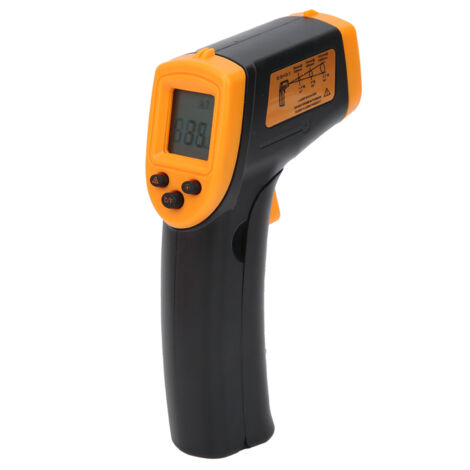 Termometro senza contatto HW600 Termometro digitale a infrarossi per misurazione della temperatura LCD (giallo)