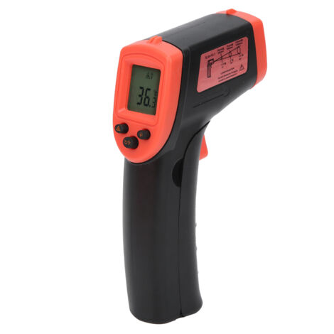 Termometro senza contatto, termometro digitale a infrarossi con display LCD, intervallo di temperatura da -50 a +600 °C (rosso)
