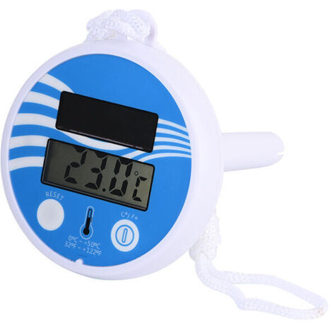 Termómetro solar digital para piscinas con pantalla LCD para piscinas interiores y exteriores y spas.