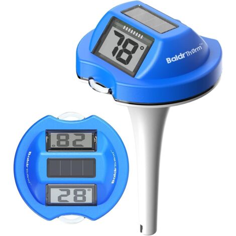 Termómetro solar flotante digital para piscina, gran pantalla antivaho de alta precisión con pantalla de doble cara para piscinas, acuarios, spas, aguas termales y estanques.