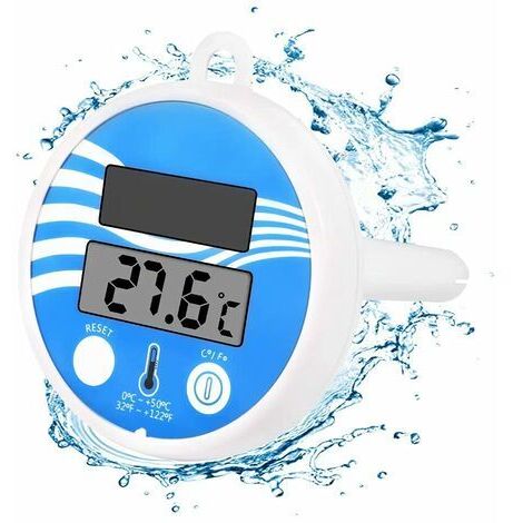 Termómetro solar flotante para piscina: digital, fácil de leer e irrompible.