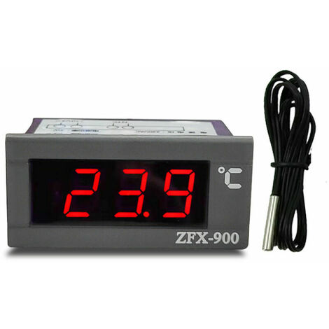 SOLEIL Termometro ZFX-900 Integrato Indicatore di Temperatura Digitale Display Digitale Pannello per Congelatore Frigorifero Mobile Freddo Nero