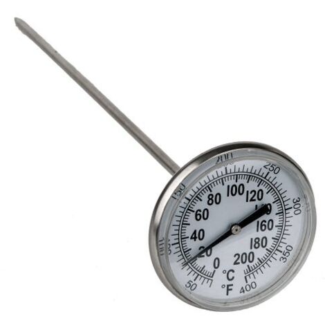 Termometro,0-200°C/0-400°F, L210mm