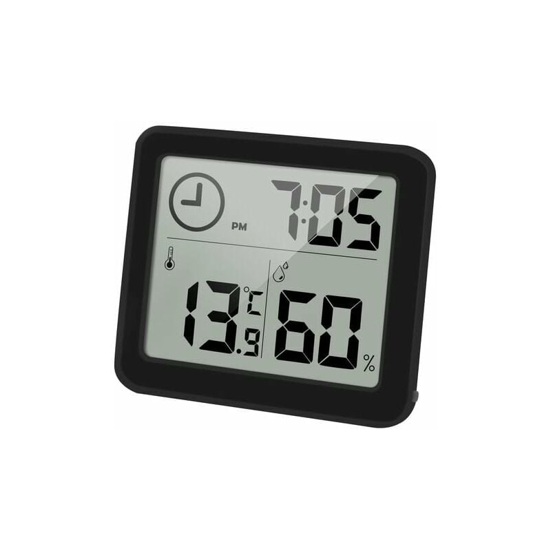 Image of Termometro/igrometro digitale Schermo LCD grande da 3,2" Monitor della temperatura ambiente interno e misuratore di umidità Indicatore di umidità e