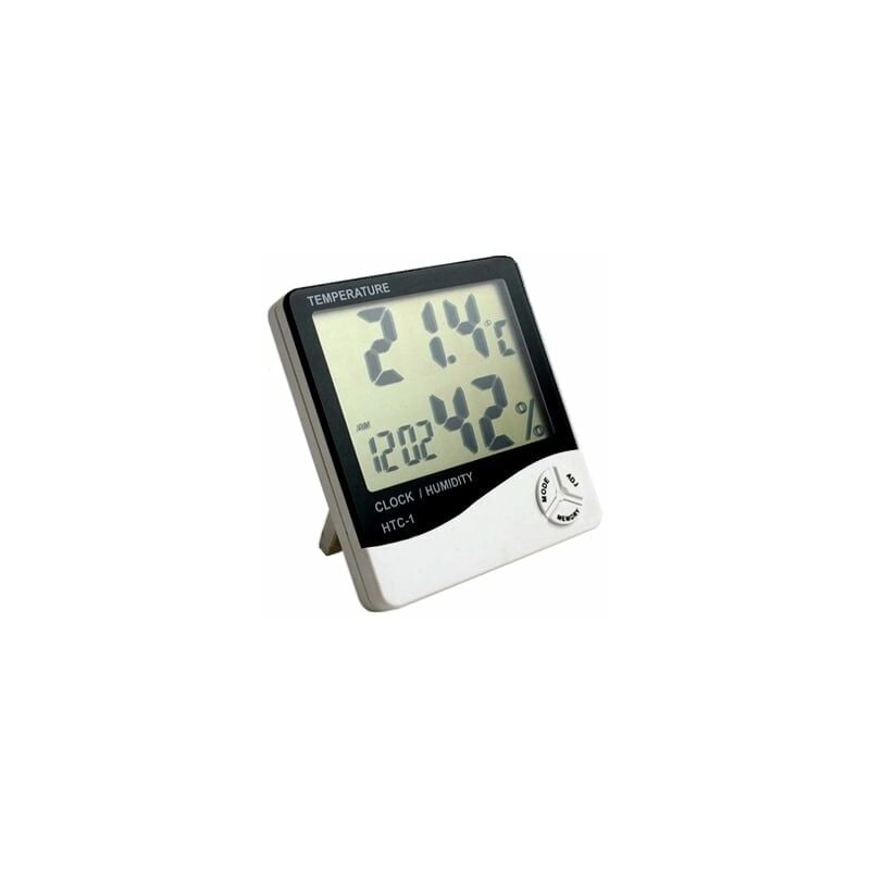 Image of Grecoshop - Termometro/Igrometro/Orologio digitale misuratore temperatura/umidità/orario