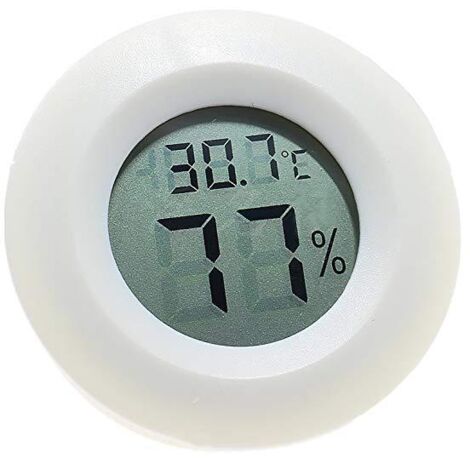 Termómetros de ambiente digitales con medidor de humedad y temperatura, color blanco, 45 mm.