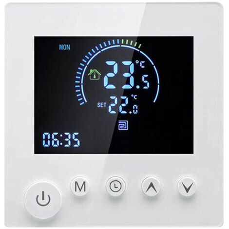 Termoregolatore programmabile da 16 A con display LCD - Termoregolatore digitale, compatibile con l'app Tuya, controllo vocale, adatto al riscaldamento elettrico