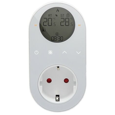 Termoregolatore WIFi Beca Digitale a Presa 16A con Sonda  Bianco