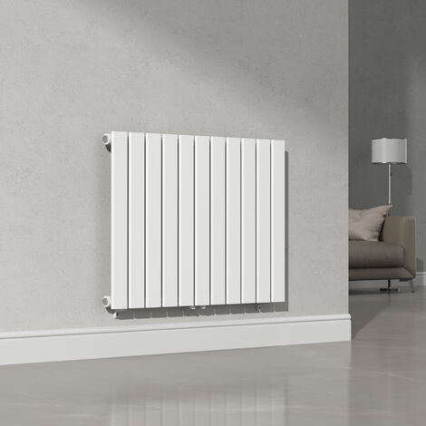 Termosifone Nore ad Acqua Calda Pannello Singolo con Elementi Piatti 60 x 80 cm - Bianco [neu.haus]