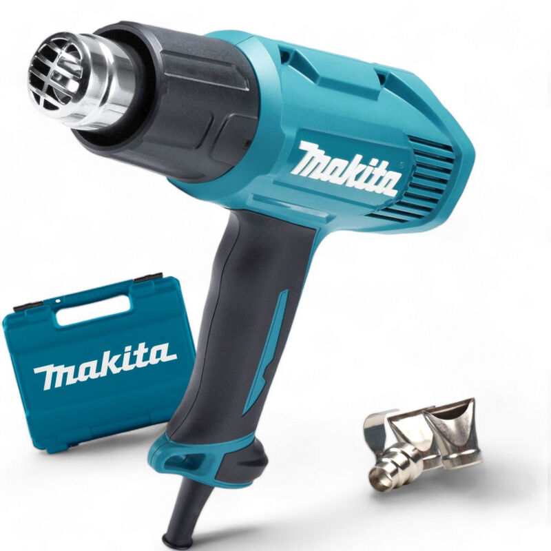 Termosoffiatore pistola termica 1,600W 500 gradi Makita con accessori e valigetta