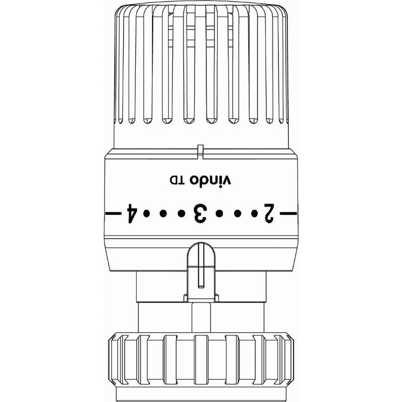 Termostato Vindo th Oventrop 7-28 °c, 0 1-5 - Bulbo liquido, modello bianco - 1013076