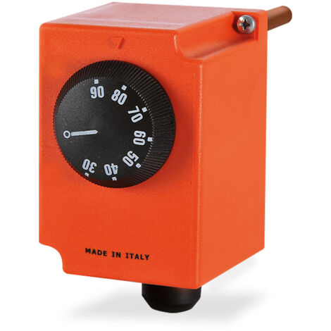 Termostato ad immersione regolabile 30-90oC, da 1/2", lunghezza 100 mm