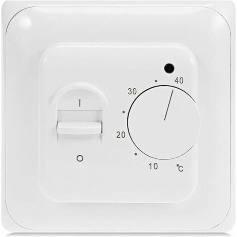 Termostato ambiente manuale per riscaldamento elettrico a pavimento con sonda AC 220V 16A, regolatore termostato meccanico per riscaldamento a pavimento
