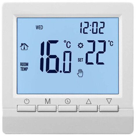 Termostato caldaia a gas, regolatore temperatura riscaldamento, blocco temperatura batteria, retroilluminazione bianca