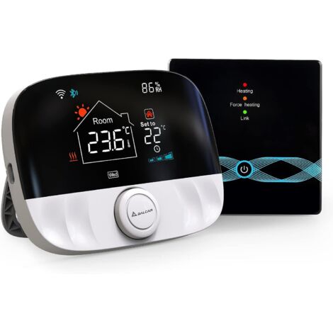 Termostato conectado a WiFi para caldera de gas o suelo radiante con receptor programable, compatible con Amazon Alexa y Google Assistant, termostato Tuya.