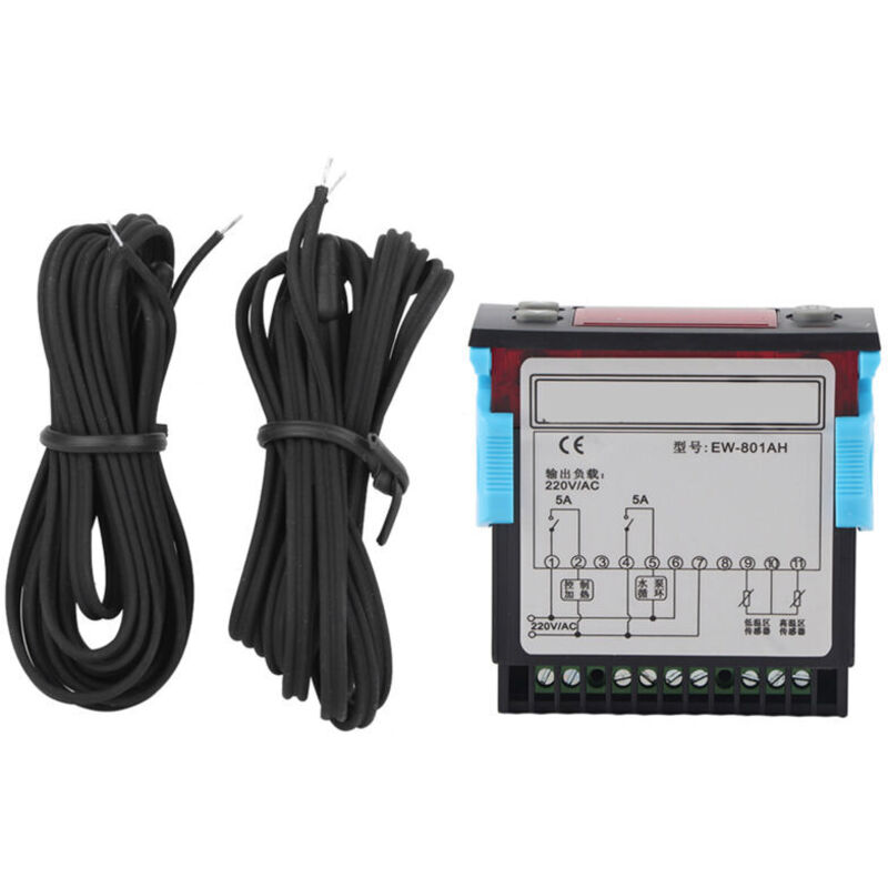 Xisrens Schwarz Termostato Controlador De Temperatura Para Calentador De Agua Solar Eosnow Con Pantalla Digital