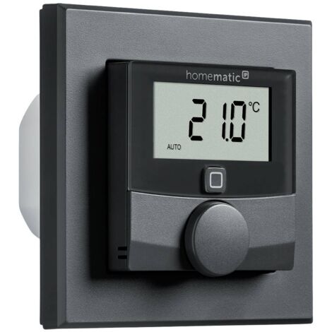 Termostato da parete Homematic IP HmIP-BWTH-A con uscita di commutazione, colore antracite, compatibile con interruttori di marca 230V