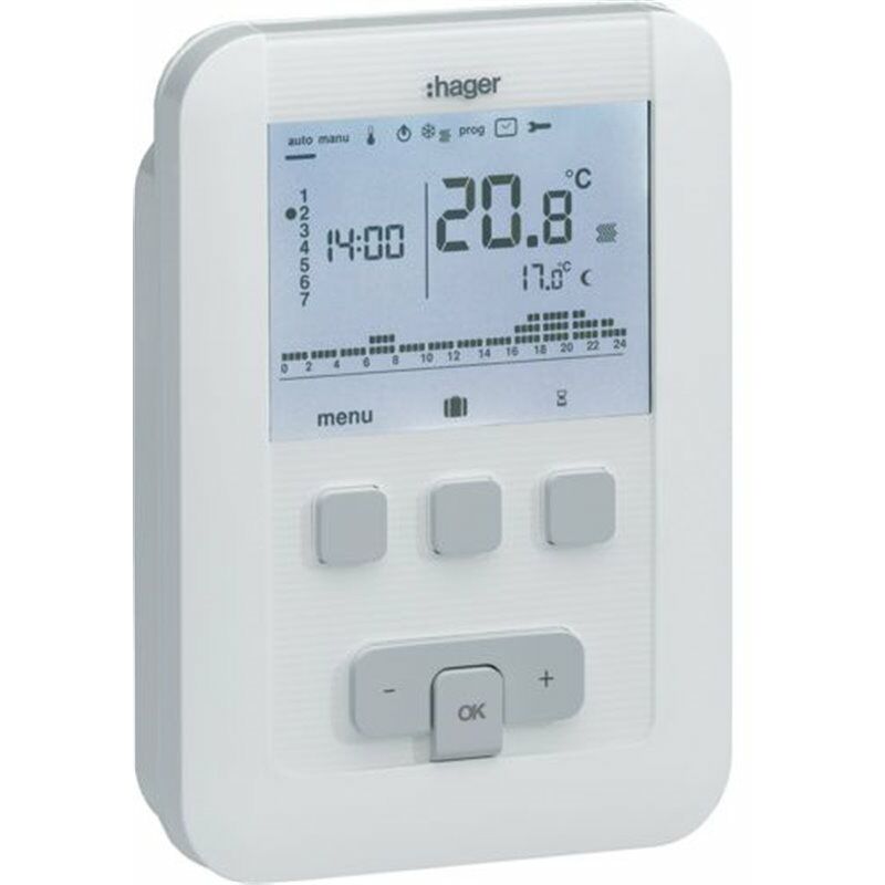 

Termostato digital programable HAGER EK520 evolution