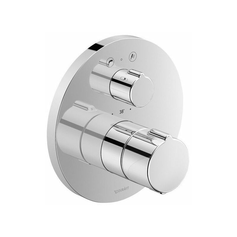 

Termostato de baño Black UP con válvula de cierre / desviador, redondo, exterior 94, diámetro 170 mm