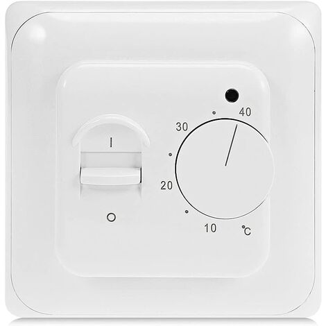 Termostato de calefacción de suelo eléctrico Manual con sonda de CA 220V 16A, controlador de termostato de calefacción de suelo mecánico