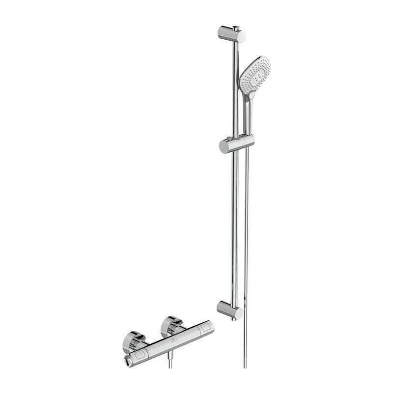 

Termostato de ducha CERATHERM 100 barra de ducha 900 mm cromada con juego de ducha, barra de ducha 900 mm ESTÁNDAR IDEAL