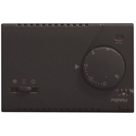 Termostato de pared Perry negro alimentación 230V 1TITE303/MC