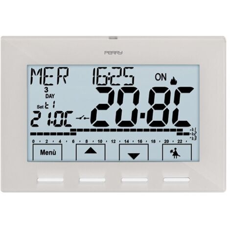 Termostato de pared Perry Next blanco