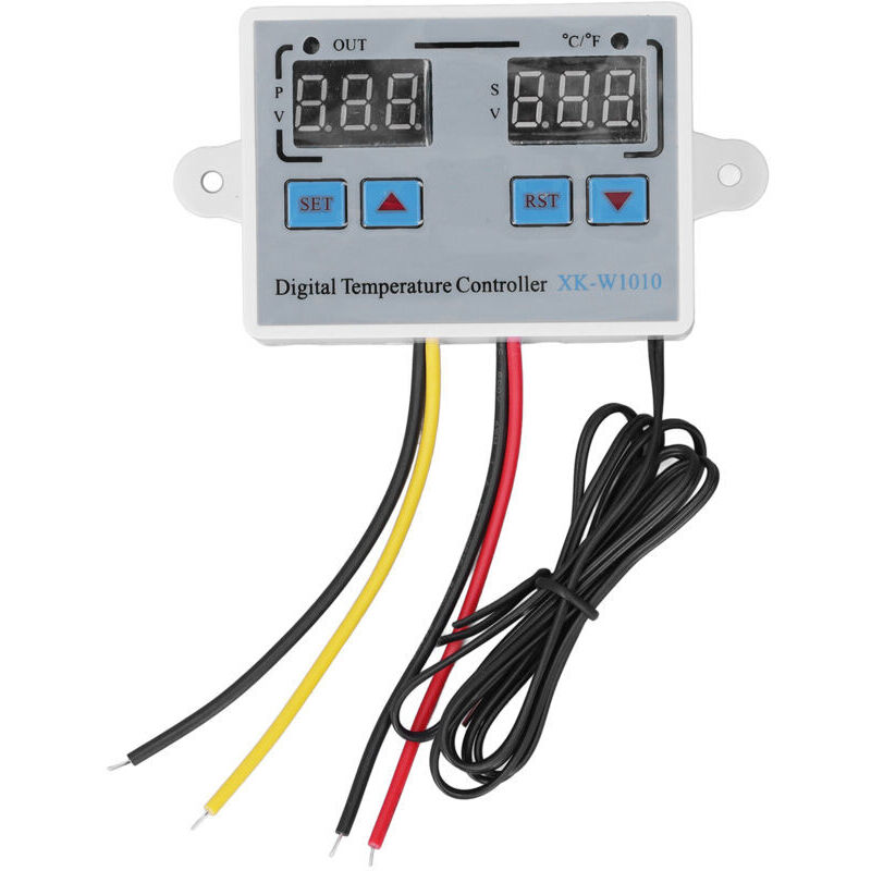 Xisrens Schwarz Termostato Digital De Alta Precisión Eosnow, Panel De Control De Temperatura En Miniatura, Interruptor De Función