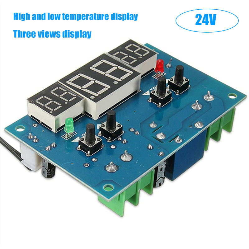 

Termostato digital inteligente Controlador de temperatura Termometro Pantalla de temperatura alta y baja,24 V