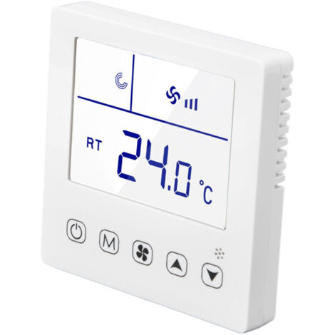 Termostato digitale Eosnow con funzione di ventilazione, display della temperatura dell'aria condizionata, display per aria condizionata per casa e hotel, AC220V
