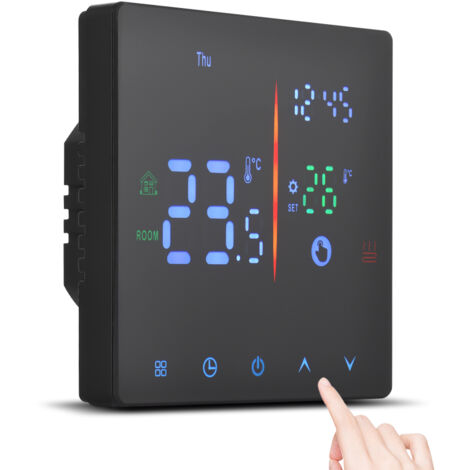 Termostato digitale intelligente programmabile con programmazione settimanale, display LCD, modalità manuale/automatica, regolatore di temperatura, termostato connesso