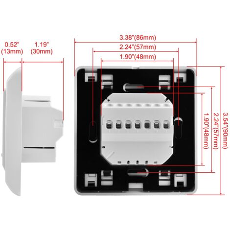 Termostato digitale LCD con programmazione settimanale, HS-E806, 230 V CA 3 A, regolatore del termostato per riscaldamento a pavimento radiante, adatto per sistemi di riscaldamento dell'acqua