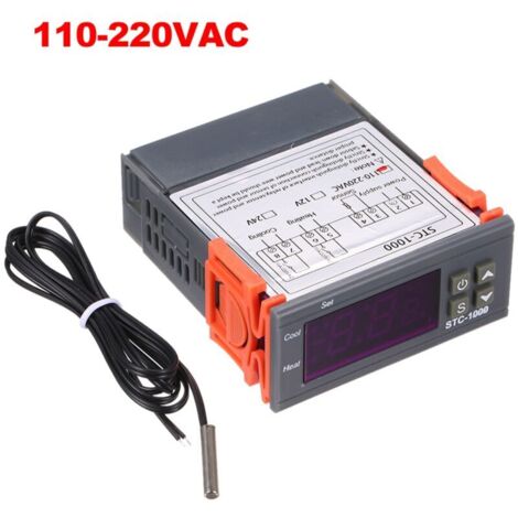 Termostato digitale per riscaldamento e raffreddamento Eosnow con sensore, STC-1000