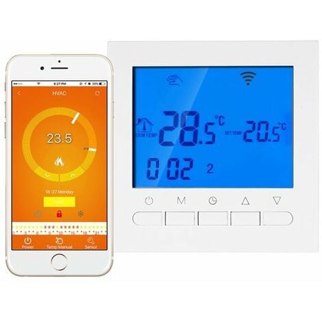 WiFi termostato per riscaldamento a pavimento acqua/elettrico/caldaia a gas acqua Compatibile con ALEXA Google Home 3 a 16 A 