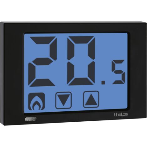 Termostato Digitale Touch Screen da Parete Alimentazione a Batteria Vemer VE433900 Thalos