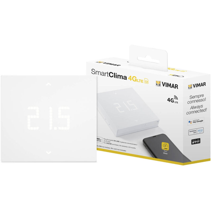 Vimar 02913 Termostato Connesso Lte Da Parete Bianco