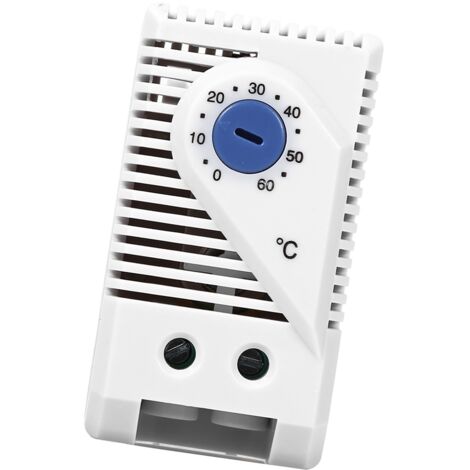 Termostato electromecánico de 0-60 ℃, botón azul con perilla ajustable, 1 unidad.