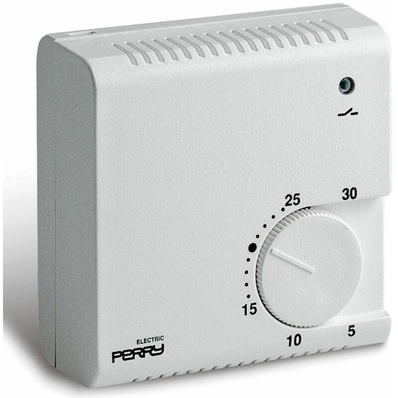 

Termostato electrónico de pared y luz de cm 7,4x3,6x7,4 Perry 1TPTE036 - blanco