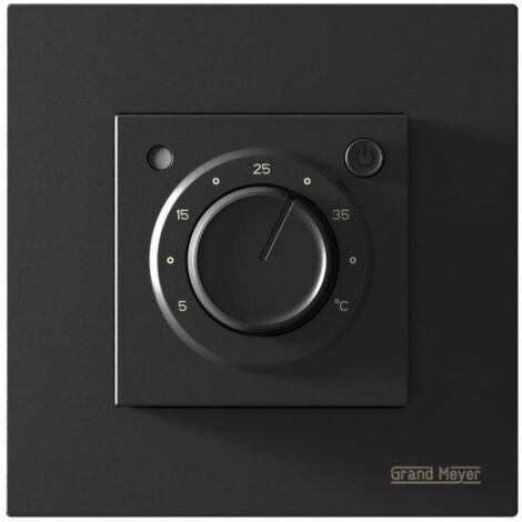 Termostato electrónico MST-9n Negro, Compatible con doble tamaño (46×46 o 56×56 mm), Grand Meyer