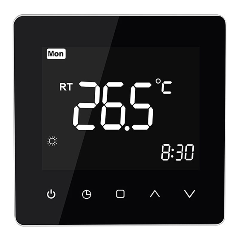 

Termostato elegante de WiFi, regulador de temperatura de la pantalla tactil del LCD,Calentamiento de agua negro