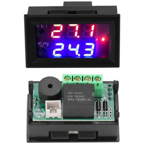 Termostato elettronico con microcomputer e display digitale regolabile DC 12V, regolatore di temperatura intelligente con sonda sensore impermeabile