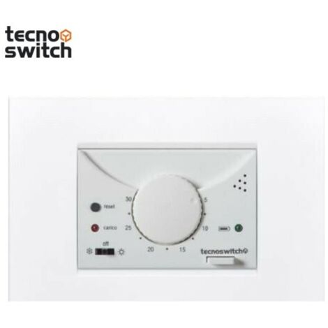 Termostato Elettronico Da Incasso Bianco/Grigio ( Tecnoswitch Cod. Te215Bg )