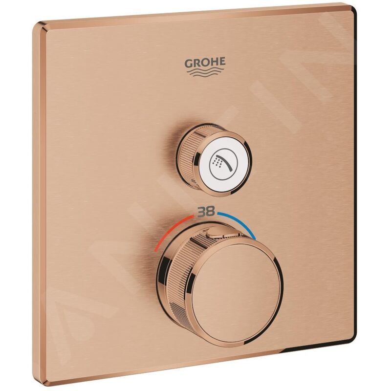 Grohe - Grohtherm SmartControl - Robinet thermostatique encastré avec 1 sortie, Warm Sunset brossé 29123DL0