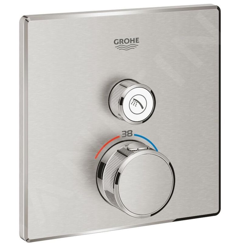 Grohe - Grohtherm SmartControl - Mitigeur thermostatique encastré de douche pour 1 sortie, supersteel 29123DC0