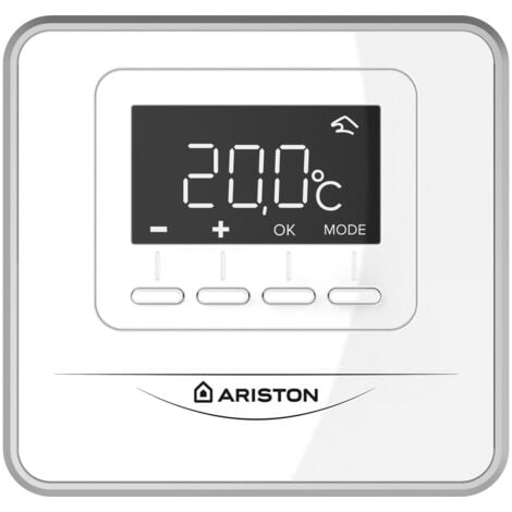 ARISTON GROUP Termostato Inalámbrico, Ariston, Cube RF, Blanco, Compatible con la App Ariston Net, Necesario Receptor RF