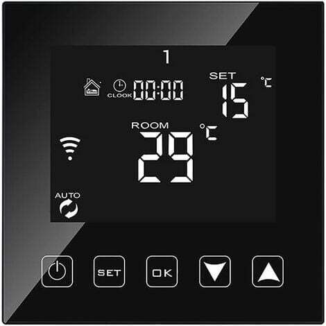 Termostato inteligente con conexión WiFi para caldera de gas/agua, 3 A, con cable, compatible con Alexa/Google Home/Tuya Smart Life, termostatos de ambiente programables para caldera de pared, color n