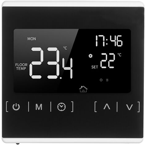 Termostato inteligente con pantalla táctil para el hogar Sistema de calentamiento de agua eléctrico programable Termorregulador AC 85-250V Controlador de temperatura Termostato de solo calor para sist